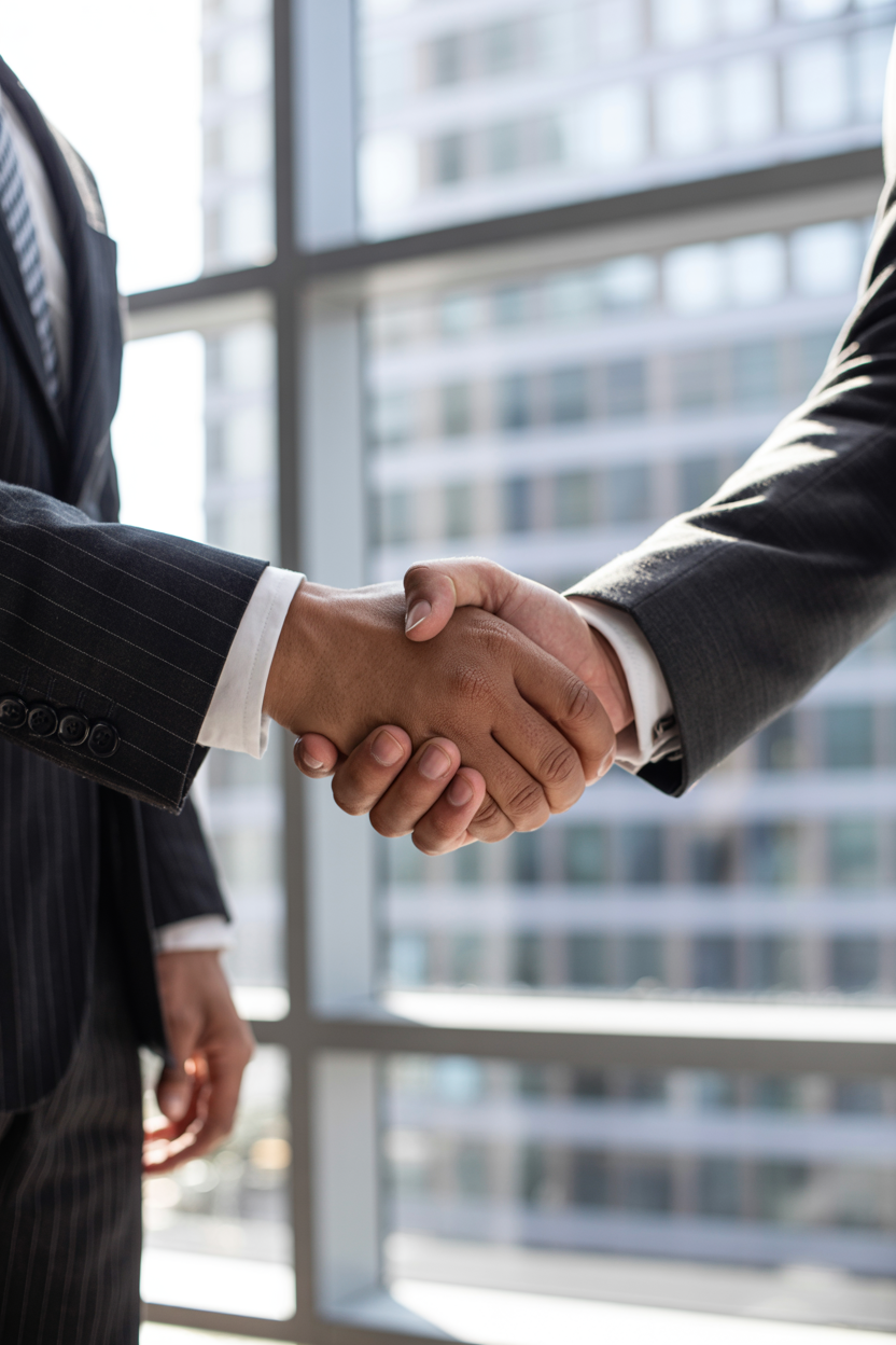 image of man shaking hand