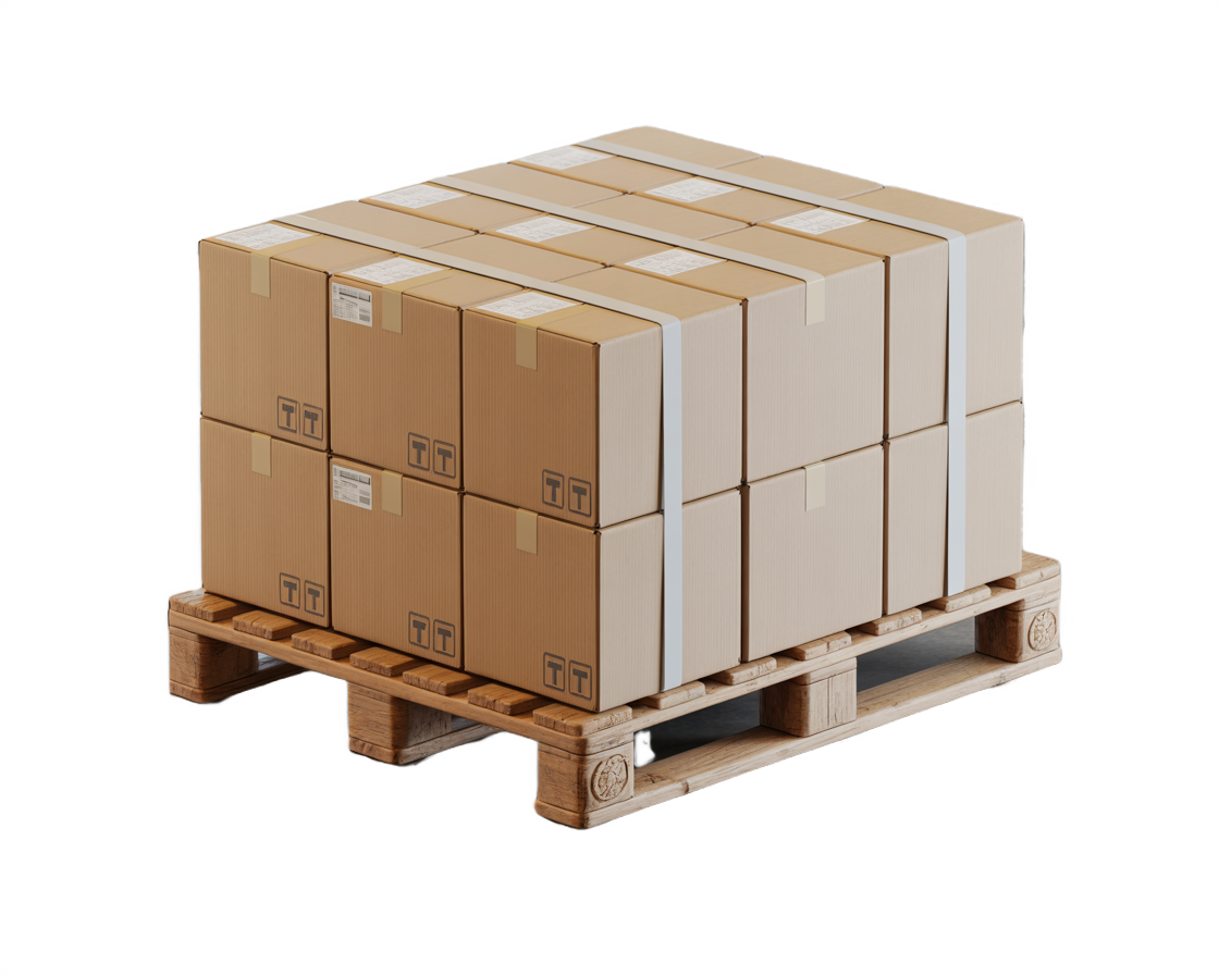 image of palletized shipment ready for delivery