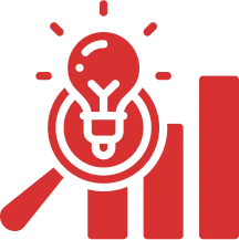 Analytics Microscop With Blub Icon